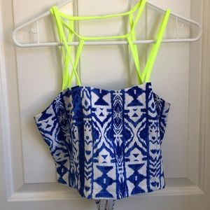 LF Millau Neon Strappy Aztec Top